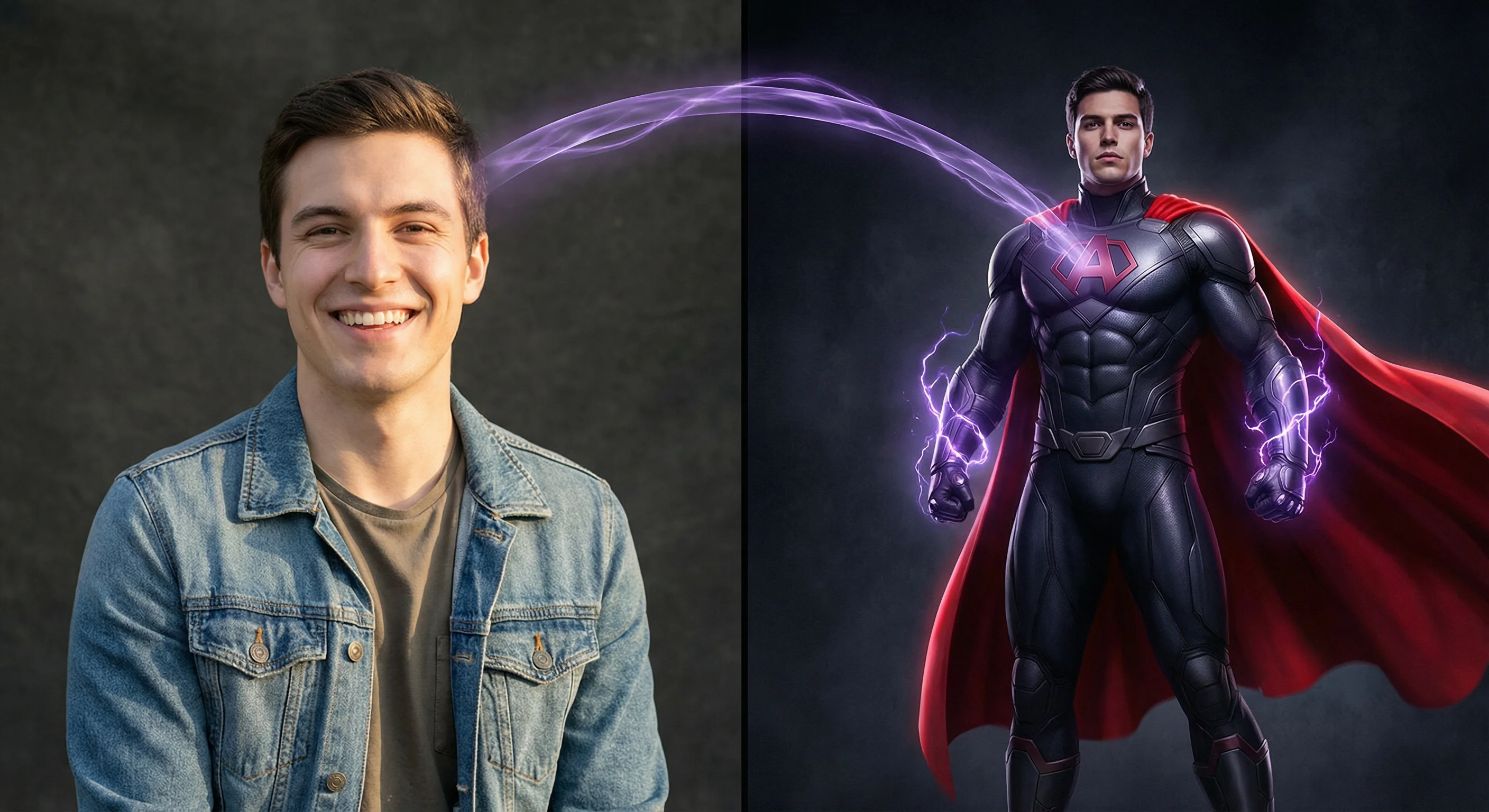 Transformation IA superhéros - photobooth Lille